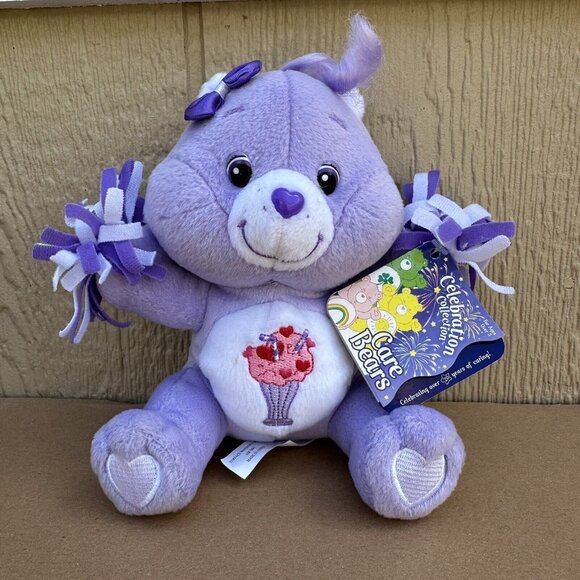 Care Bears Varsity Share Bear Celebration Collection 2004 8" Tags Plush Stuffed - Picture 1 of 8